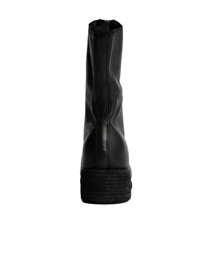 Zippered Leather Boots