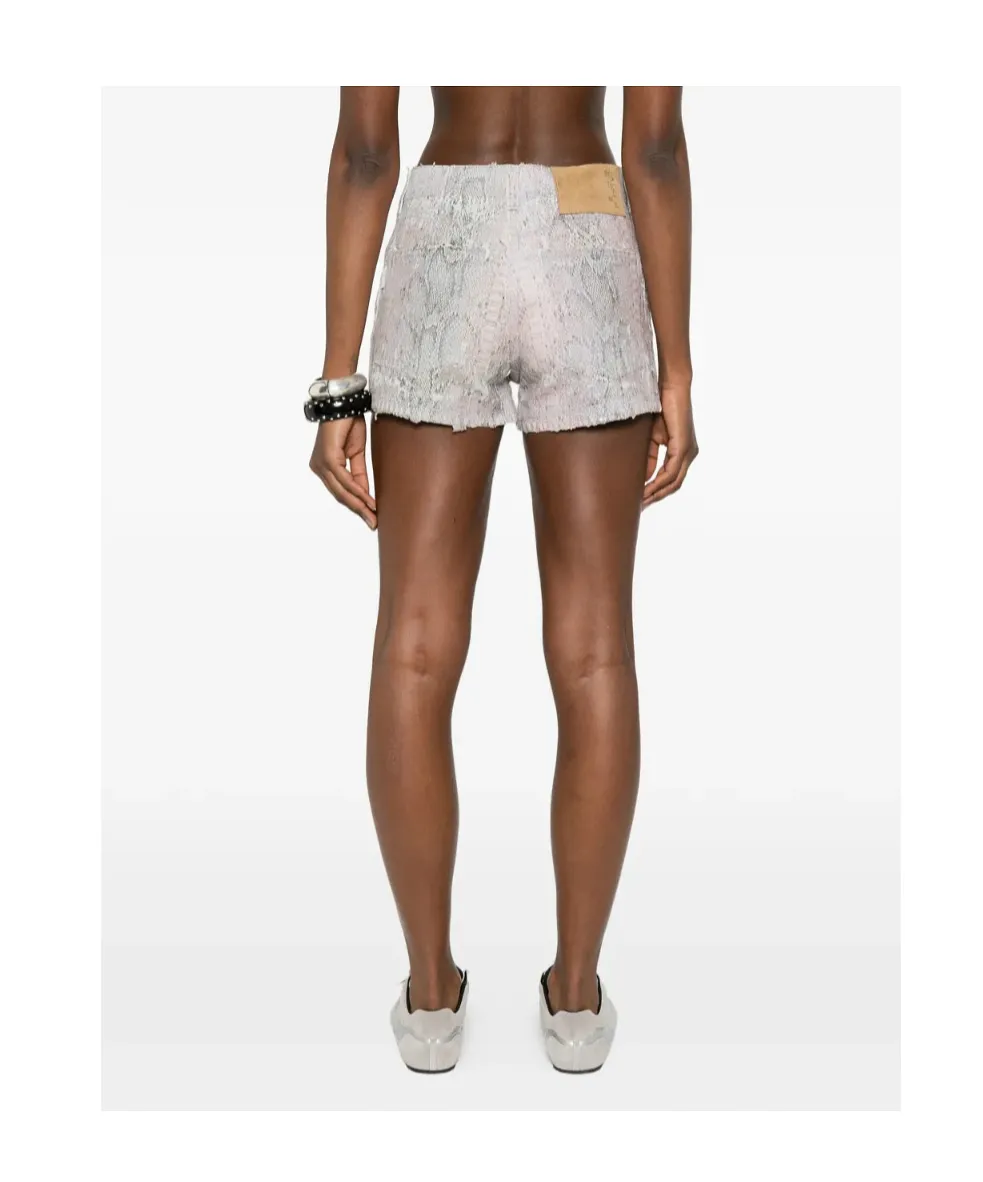 Brit Snake Denim Shorts