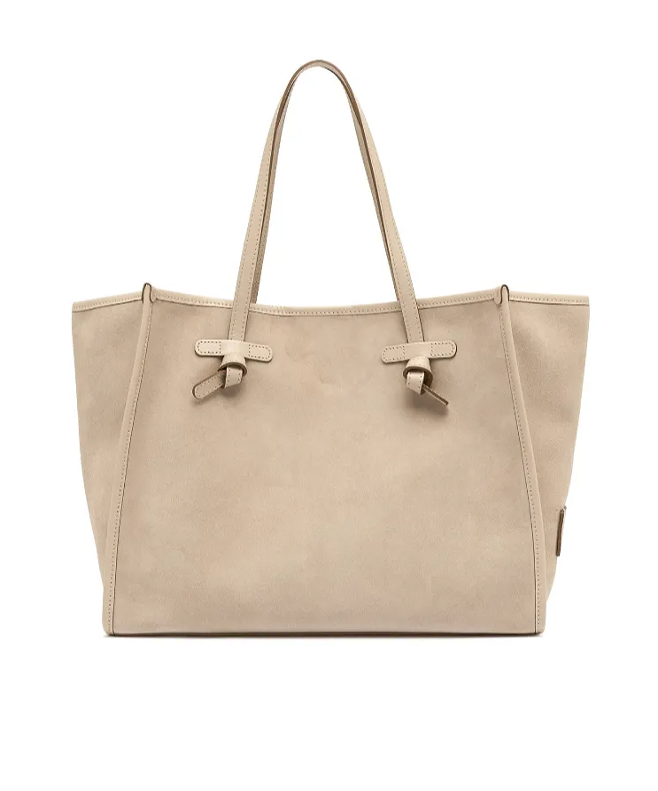Knot-Detail Leather Shoulder Bag