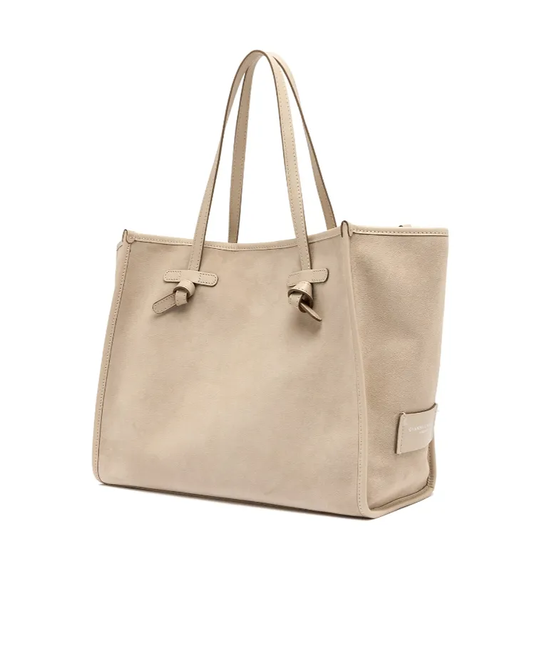 Knot-Detail Leather Shoulder Bag