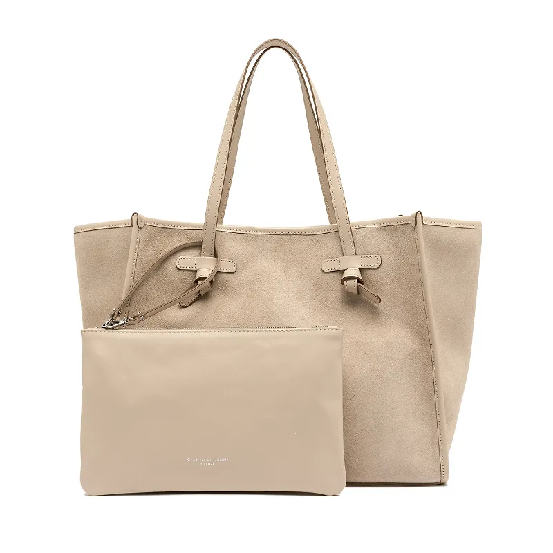 Knot-Detail Leather Shoulder Bag