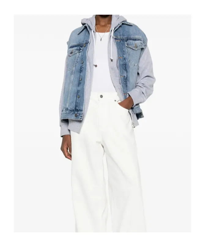 Haikure Button-Down Denim Sleeveless Vest