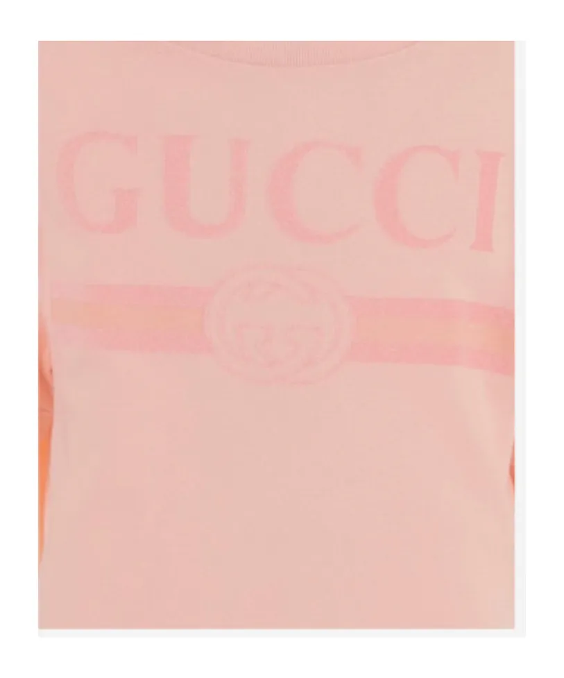 Gucci Kids Logo Printed Crewneck T-Shirt