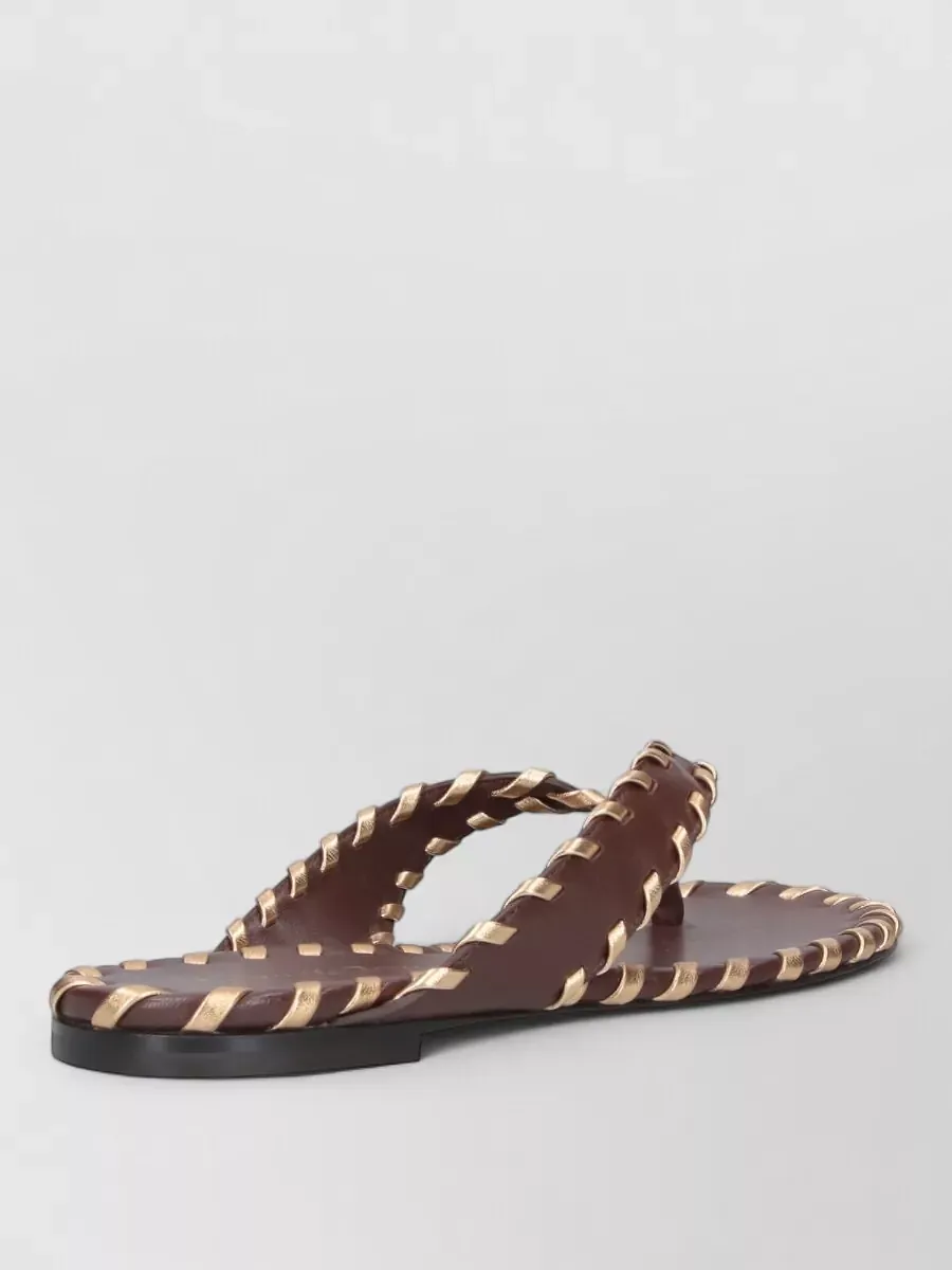 Gianvito Rossi Braided Thong Strap Flat Sandals