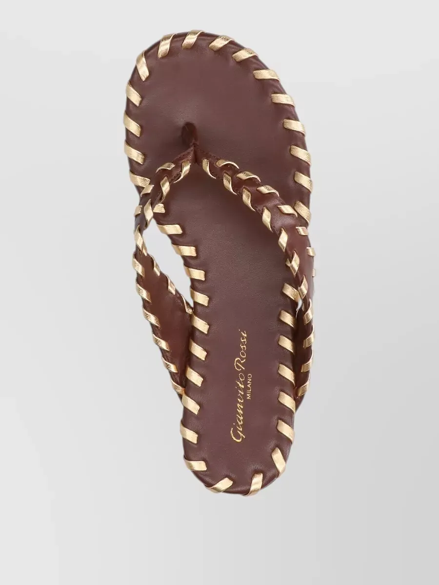 Gianvito Rossi Braided Thong Strap Flat Sandals