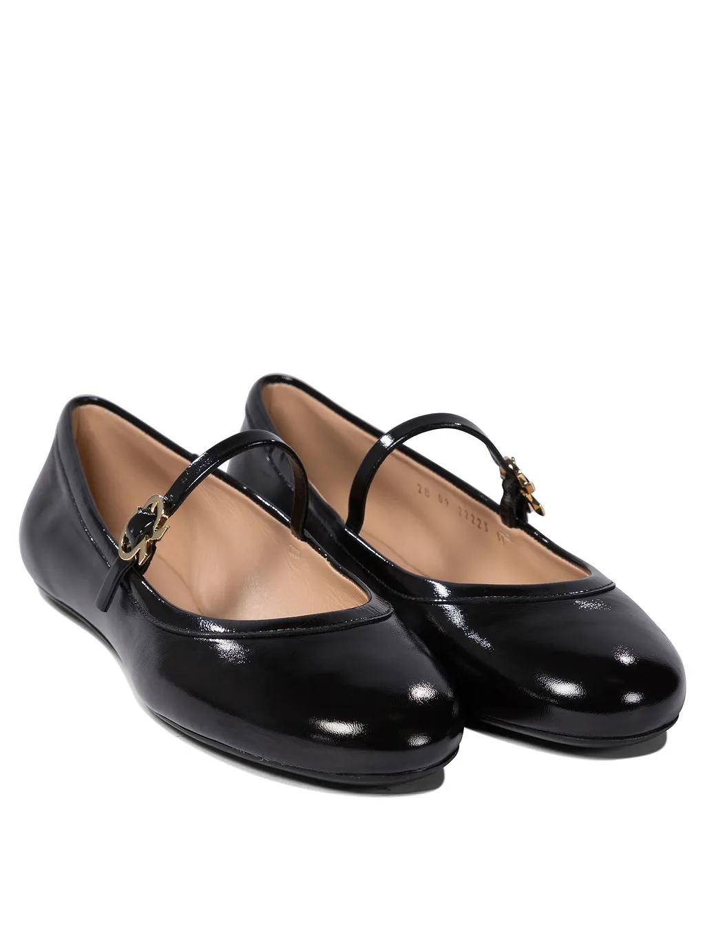 Gianvito Rossi Carla Buckle-Strap Ballerina Shoes