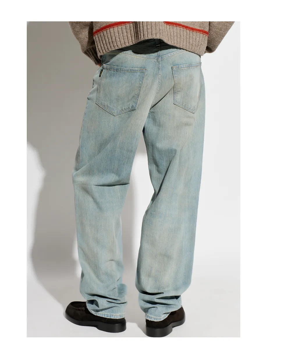 Haikure Logo Patch Straight Leg Jeans