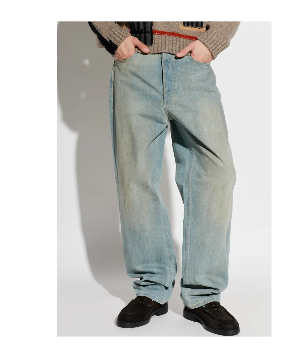 Haikure Logo Patch Straight Leg Jeans