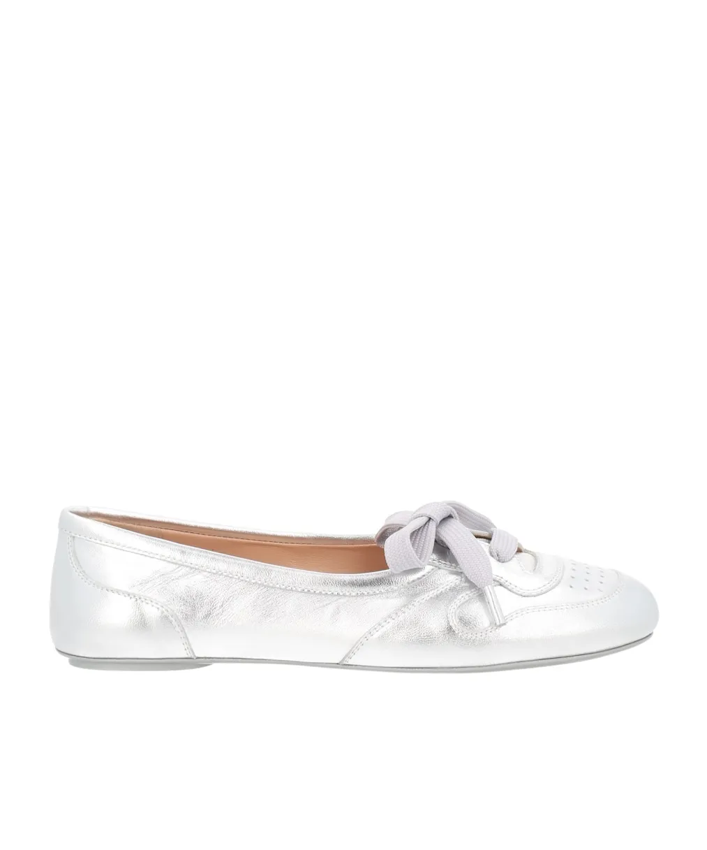 Gianvito Rossi Lace-Up Ballet Flats