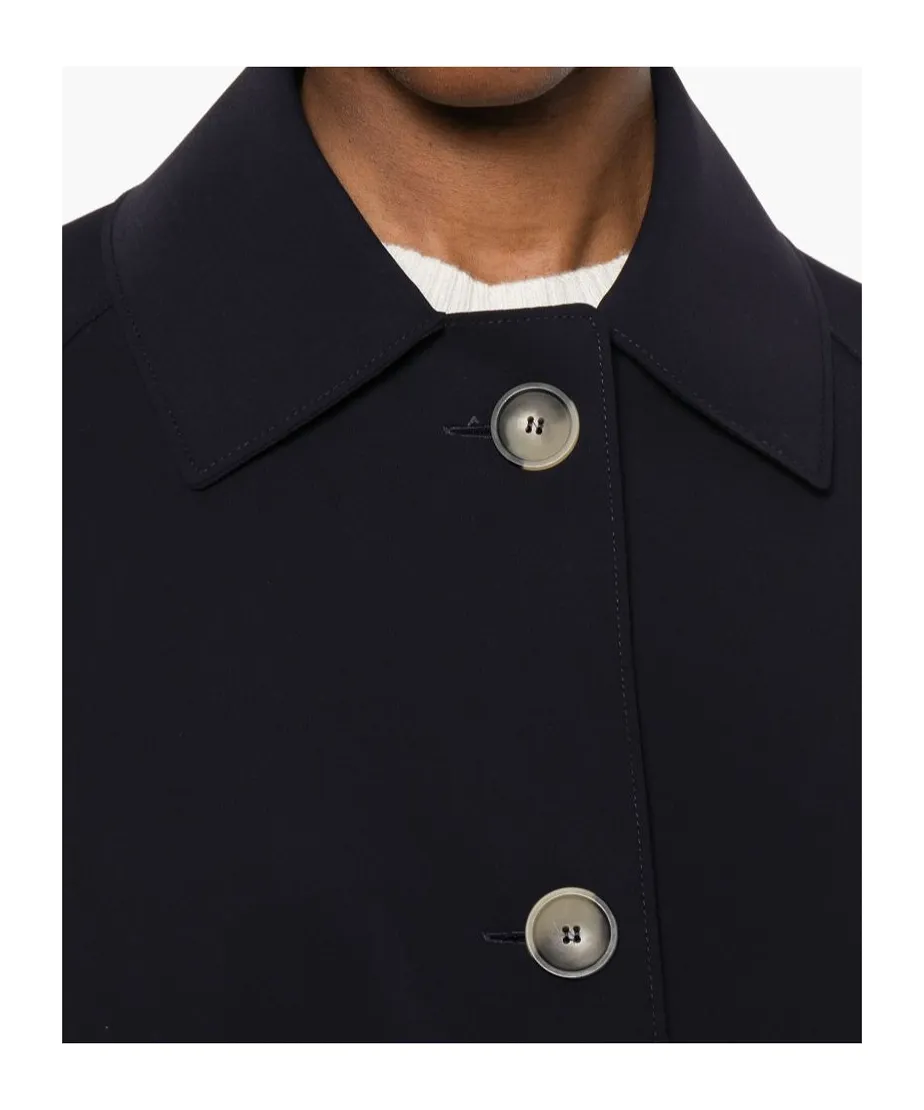 Button-Fastening Flap-Pocket Jacket