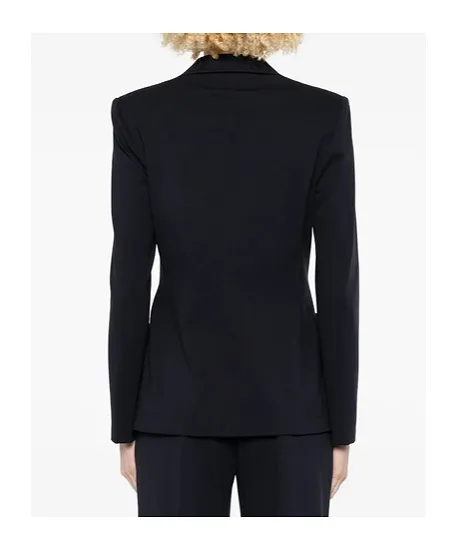 Notched-Lapel Double-Breasted Blazer