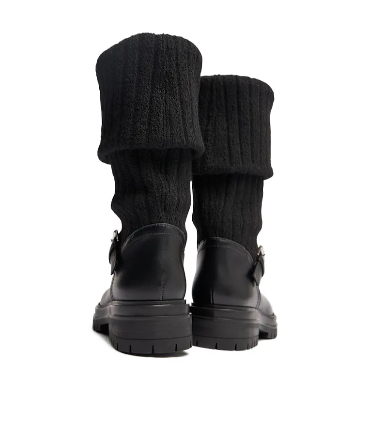 Knitted Spliced Short Boots