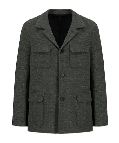 Safari Jacket Hopsack Crafted With Loro Piana Fabric