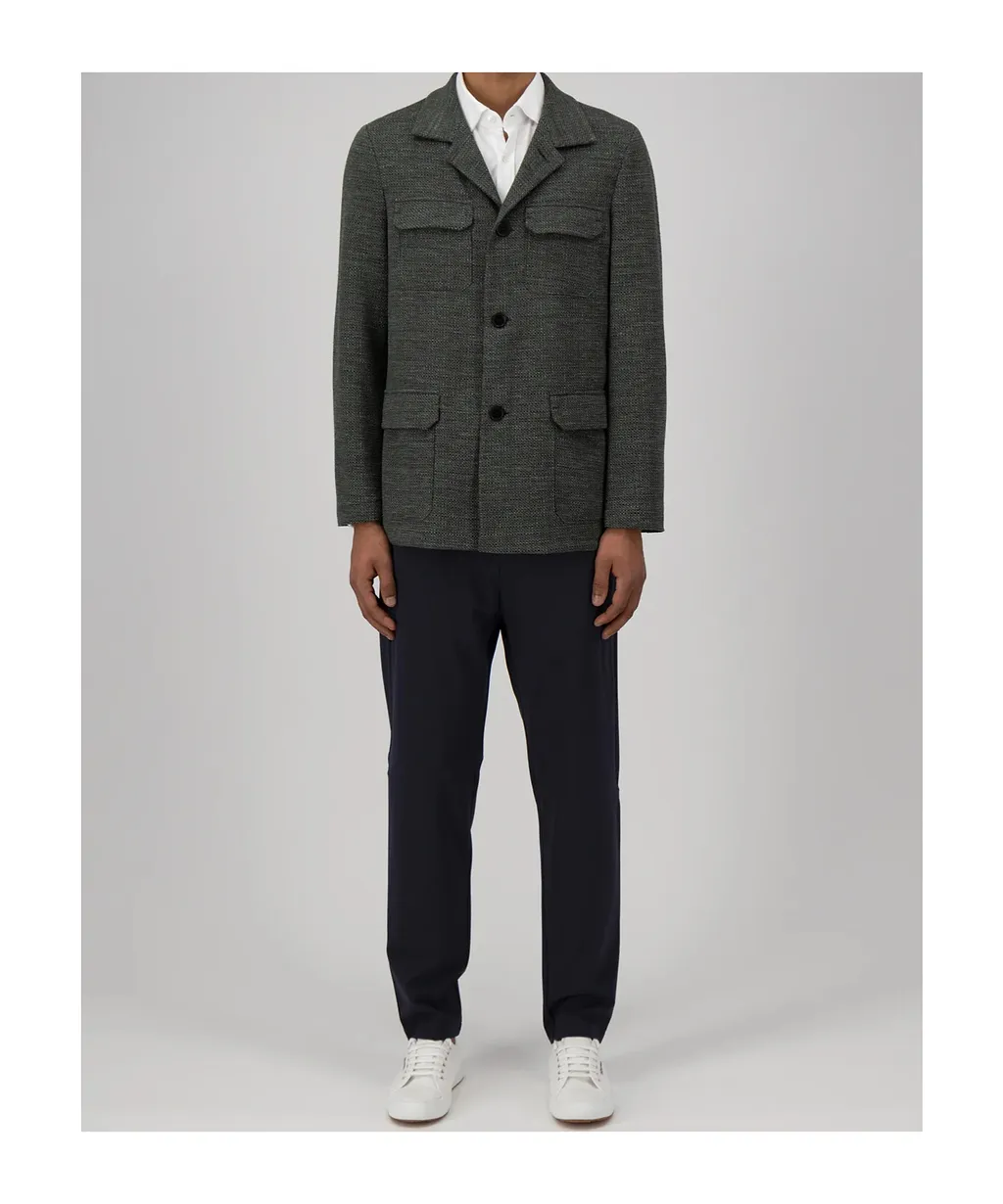 Safari Jacket Hopsack Crafted With Loro Piana Fabric