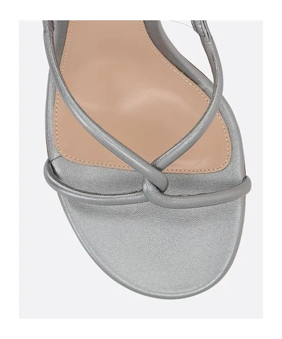 Knotted-Buckle Heeled Sandals