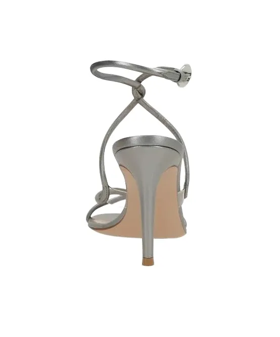 Knotted-Buckle Heeled Sandals
