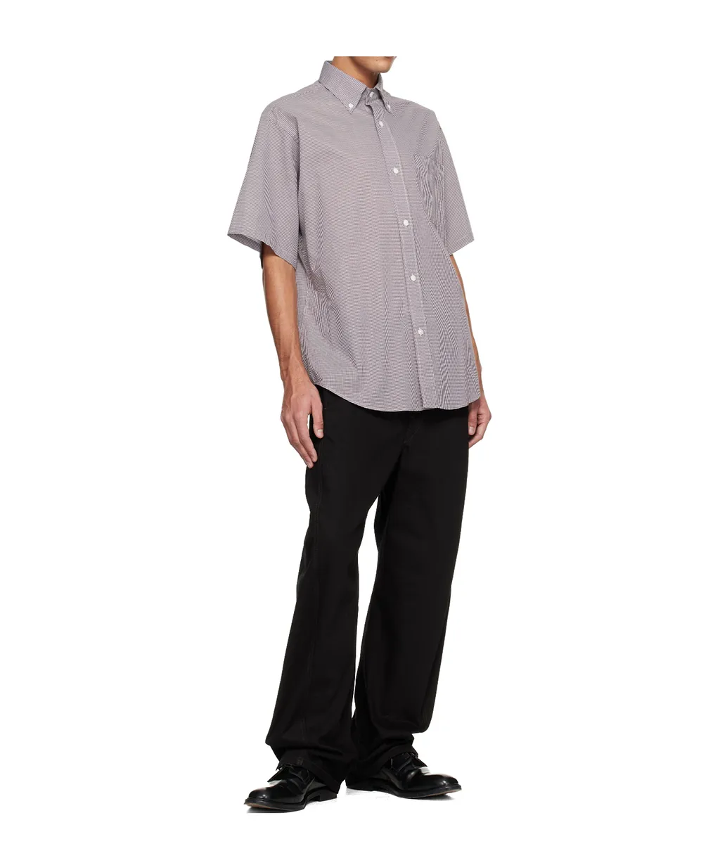 Plaid Short-Sleeved Shirt