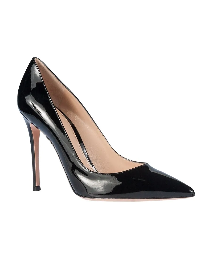 Pointed Lacquered Leather High Heels