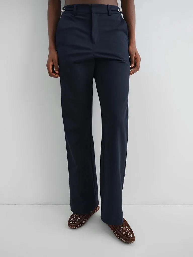 Casual Pants With Belt Loops
