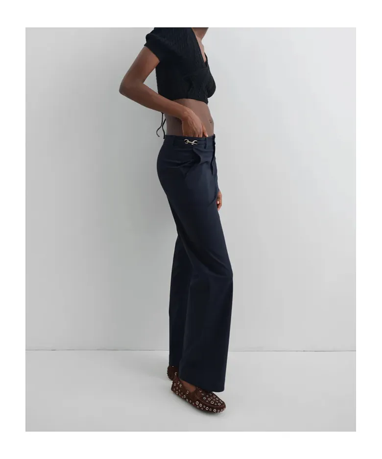 Casual Pants With Belt Loops