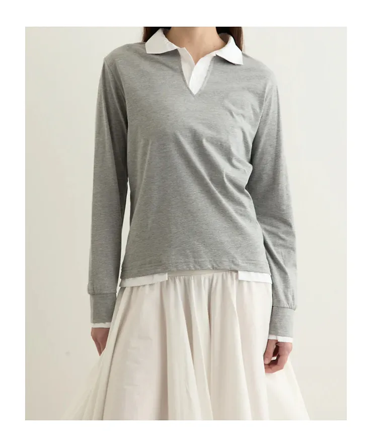 Luis Long-Sleeve V-Neck Polo Shirt