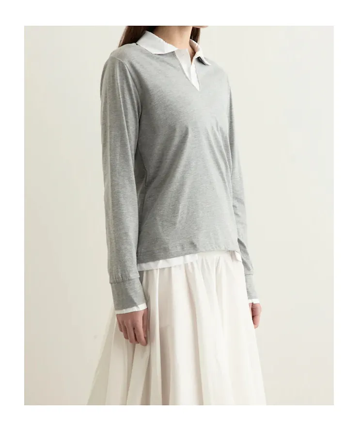 Luis Long-Sleeve V-Neck Polo Shirt