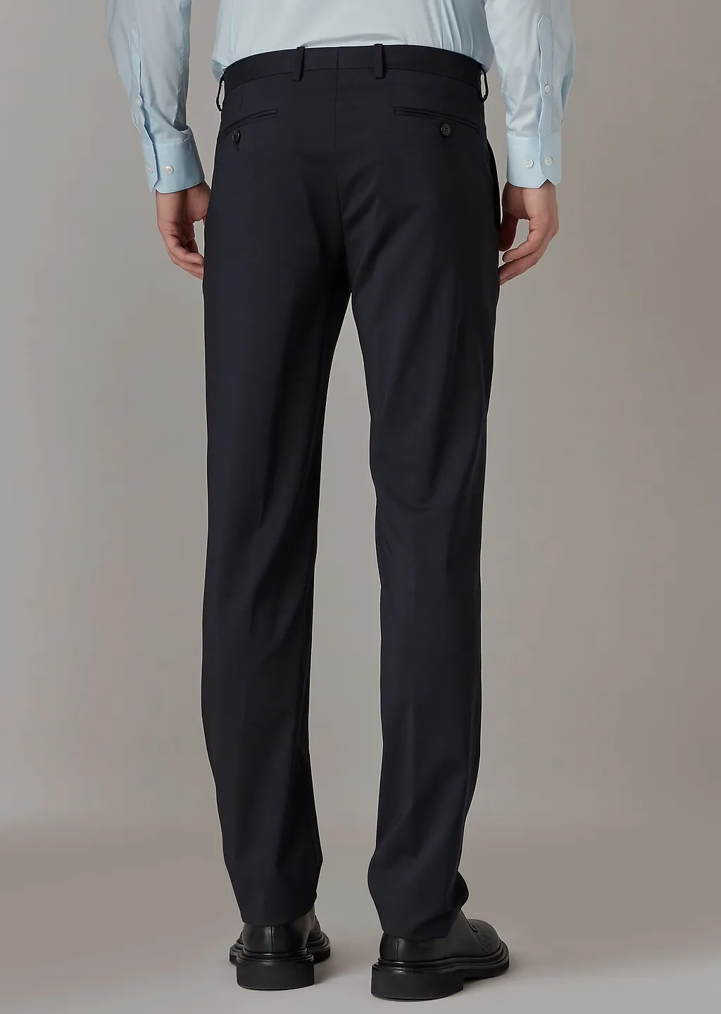Belt Loop Wool Casual Pants