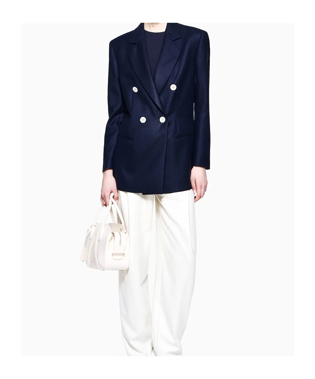 Cashmere Flannel Double-Breasted Jacket