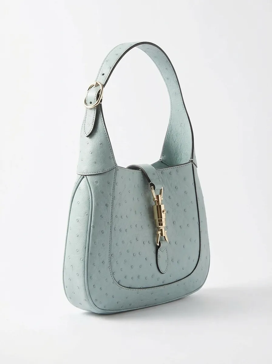 Gucci Jackie 1961 Ostrich Medium Bag