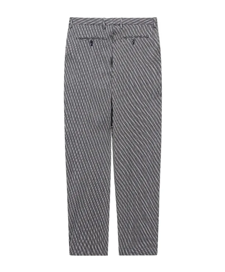 Diagonal-Print Pleated Trousers