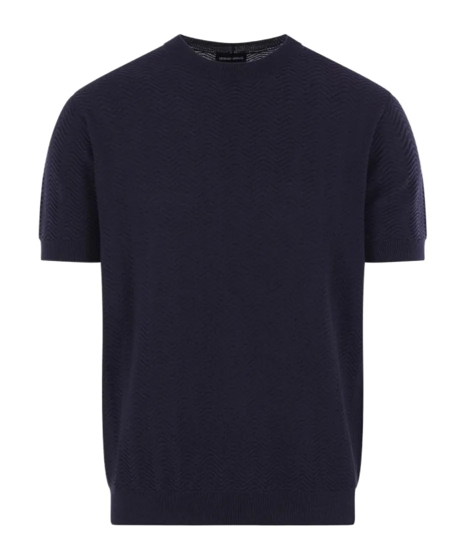 Giorgio Armani Crewneck Short-Sleeved Ribbed T-Shirt