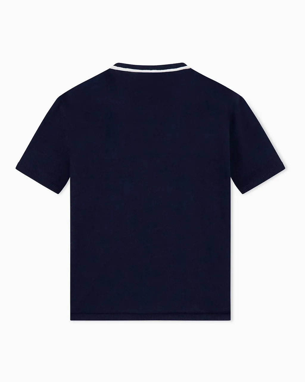 Giorgio Armani Logo-Embroidered Short-Sleeved Knitted Jumper