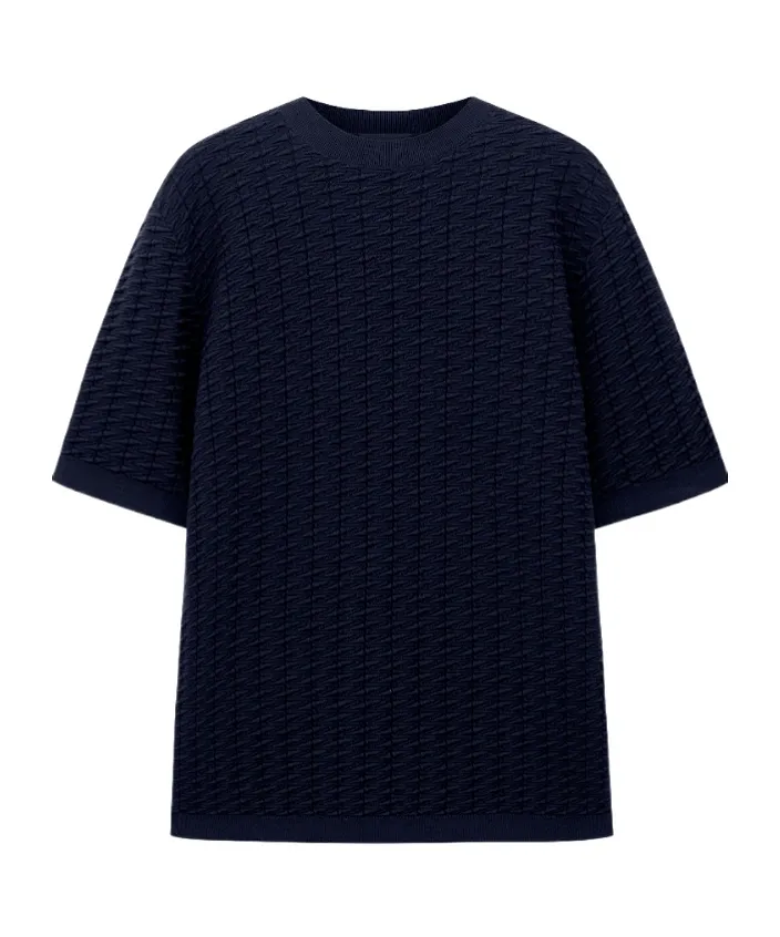 Textured-Knit T-Shirt