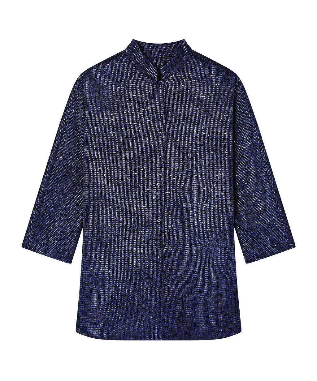 Giorgio Armani Sequin Embellished Crewneck Jacket