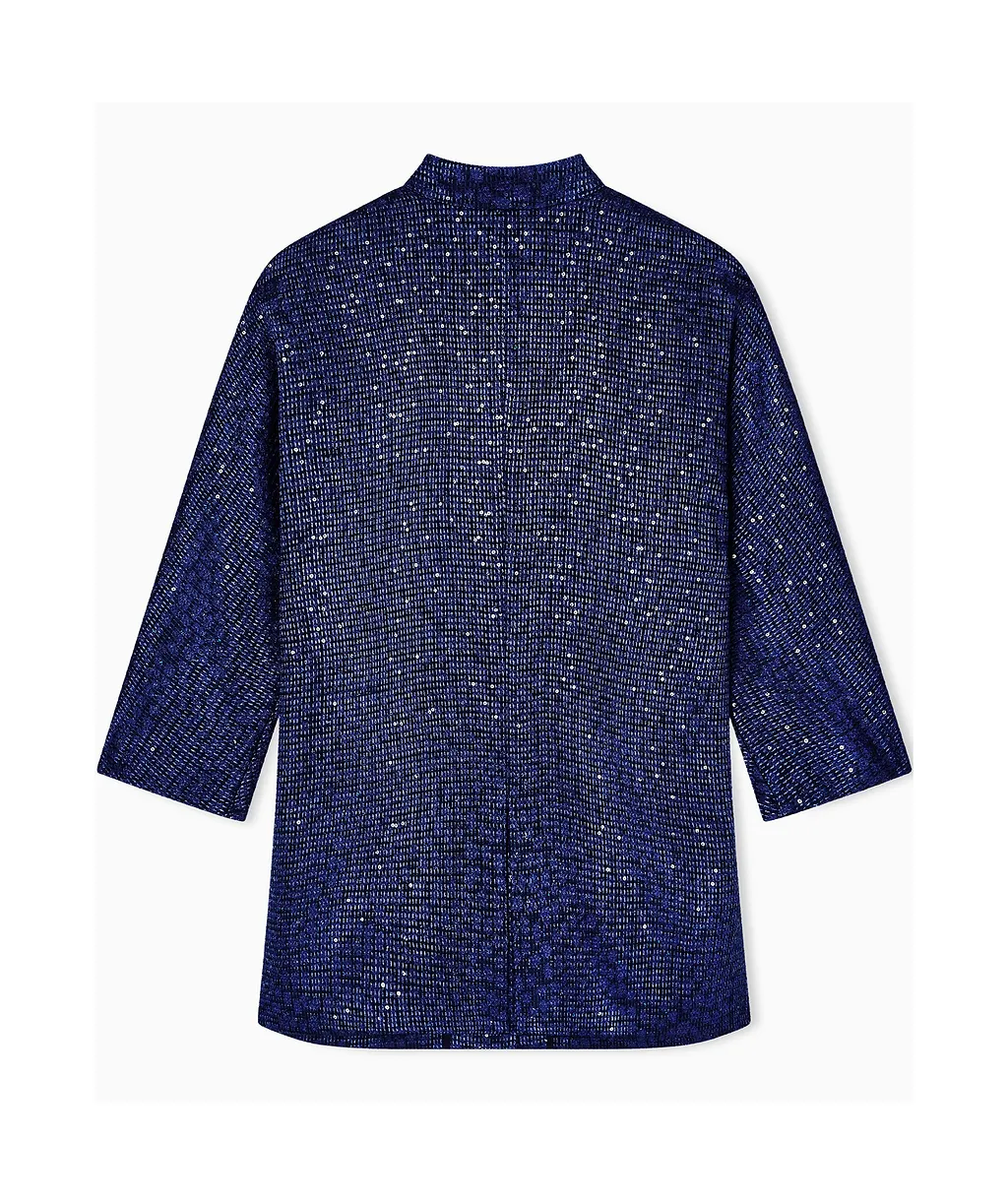 Giorgio Armani Sequin Embellished Crewneck Jacket
