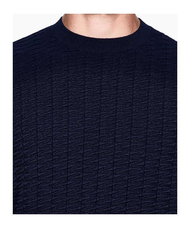 Textured-Knit T-Shirt