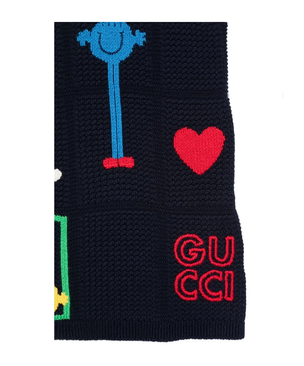 Gucci Kids Logo Embroidered Crochet Dress