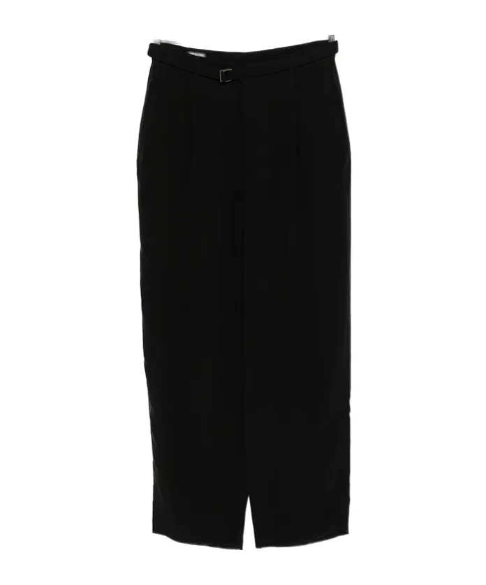 Pleated Wide-Leg Trousers With A Belt