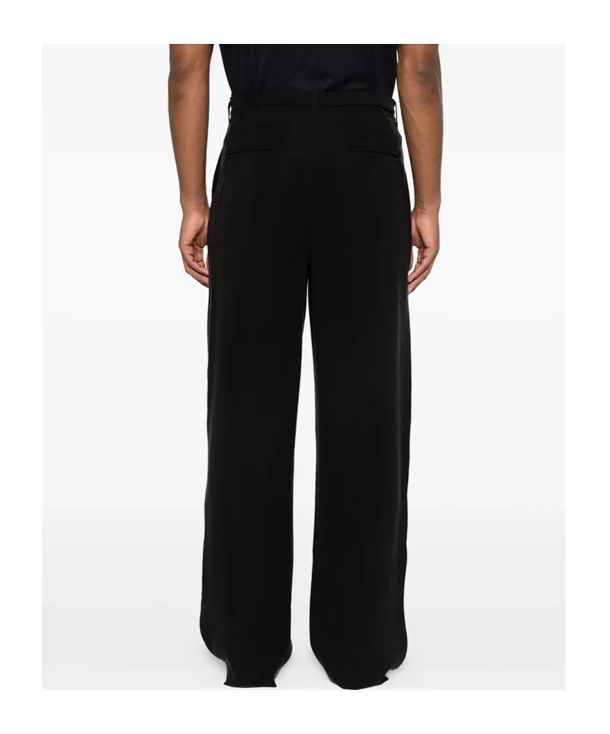Pleated Wide-Leg Trousers With A Belt