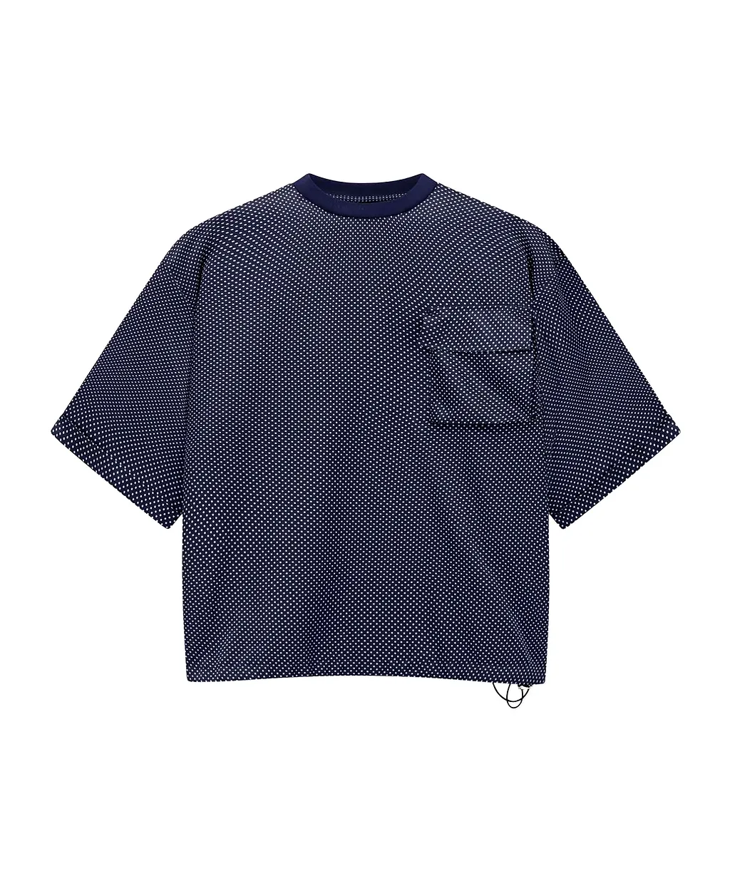 Giorgio Armani Micro Dot Short-Sleeve Sweater