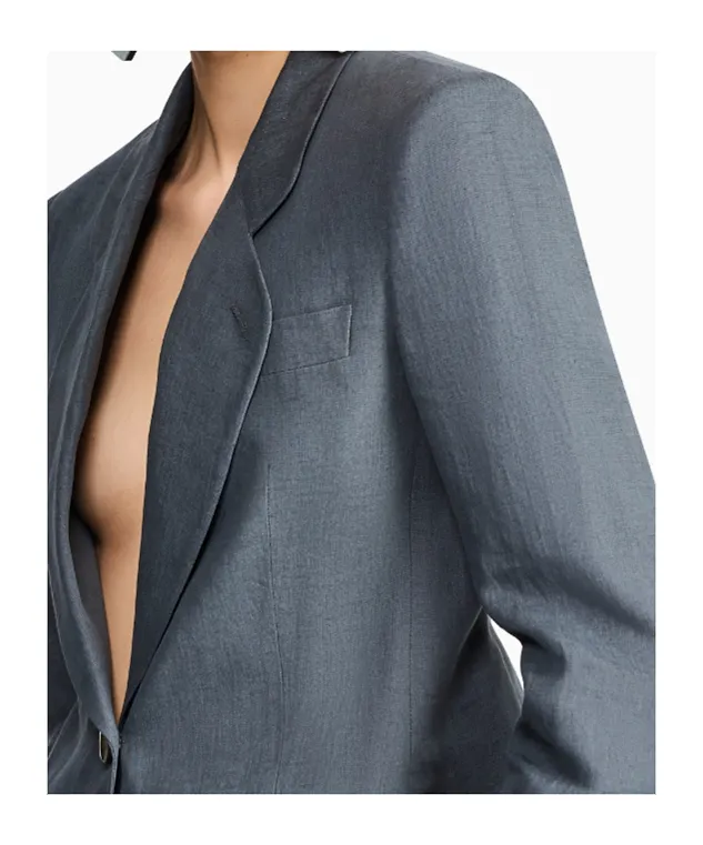 Giorgio Armani Single-Breasted Peak-Lapel Blazer
