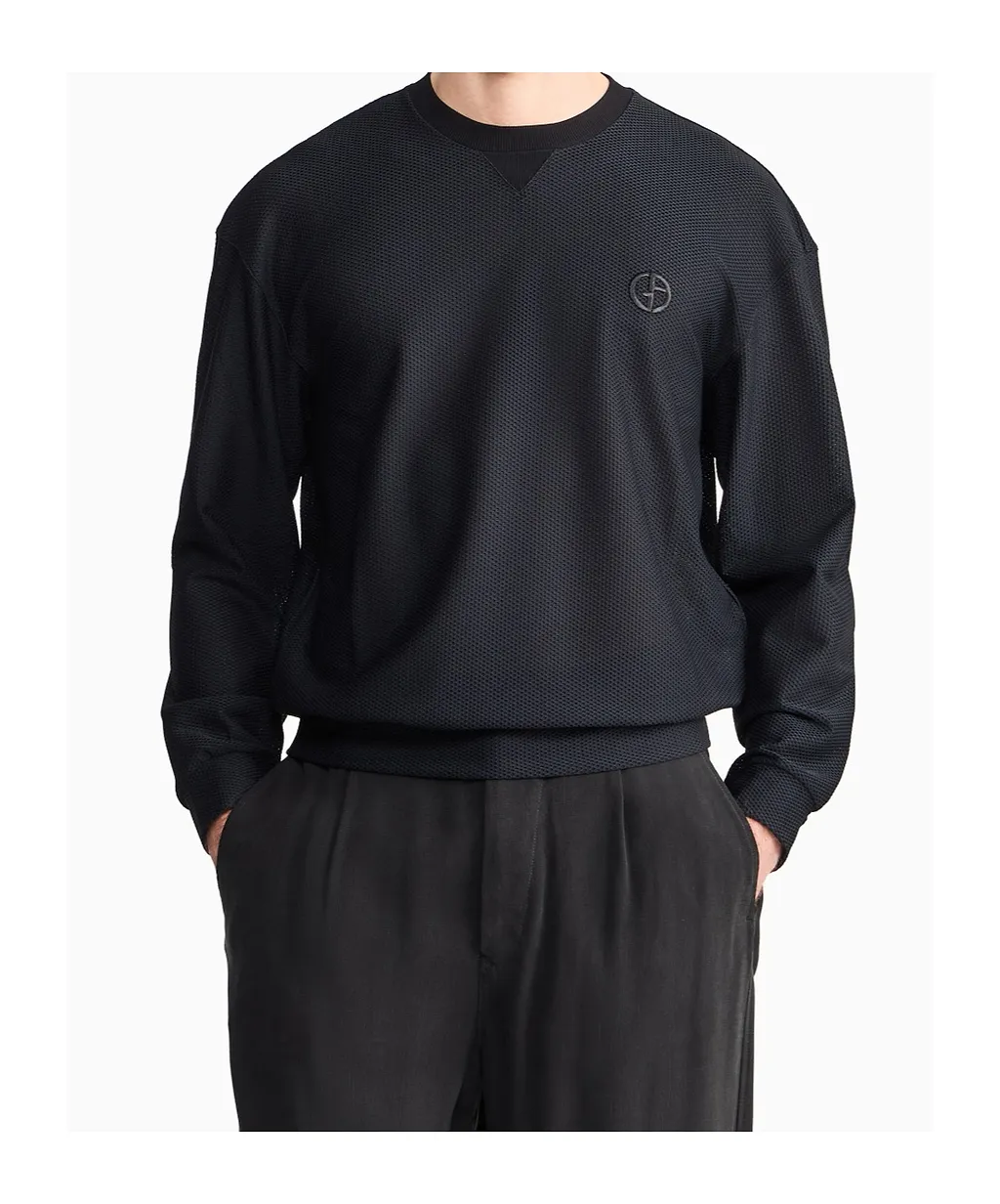 Textured Logo Sweater