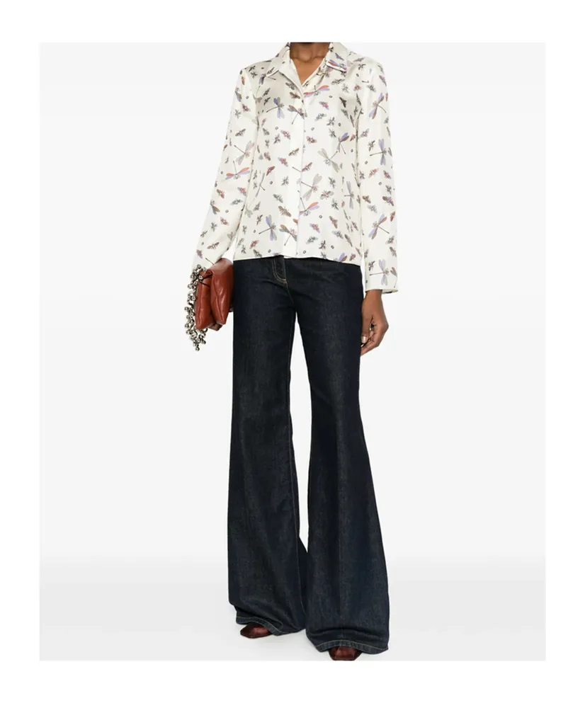 Gucci Printed Collared Long-Sleeve Shirt