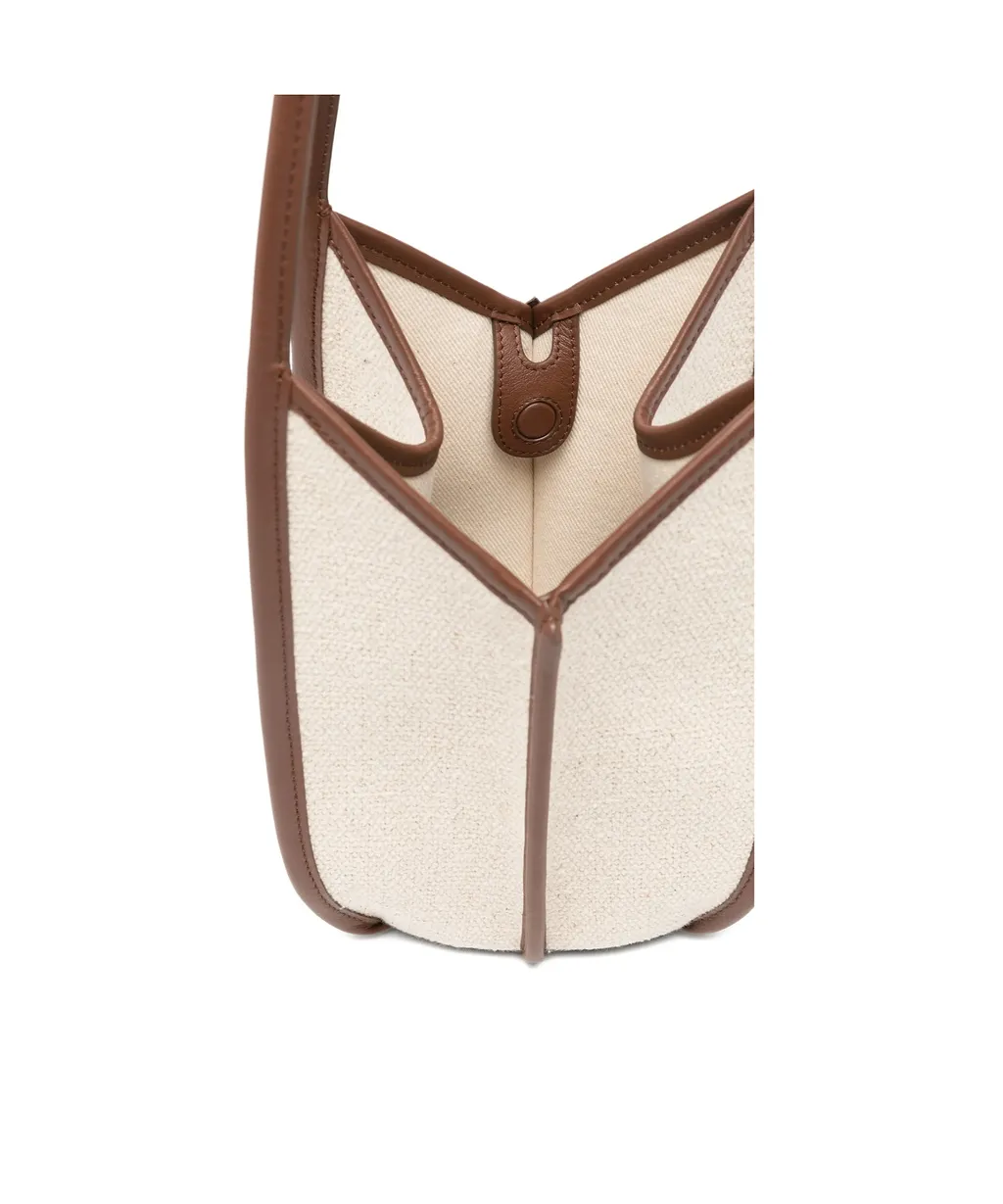 Hereu Calella Bucket Leather-Trimmed Shoulder Bag