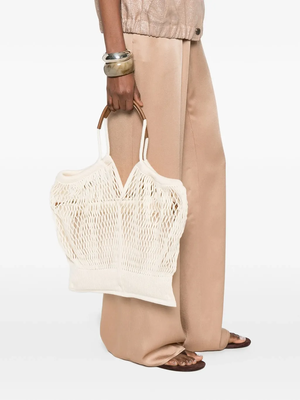 Hereu Knotted Mesh Tote Bag