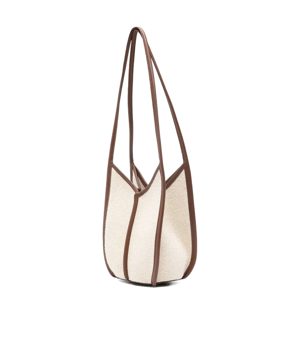 Hereu Calella Bucket Leather-Trimmed Shoulder Bag