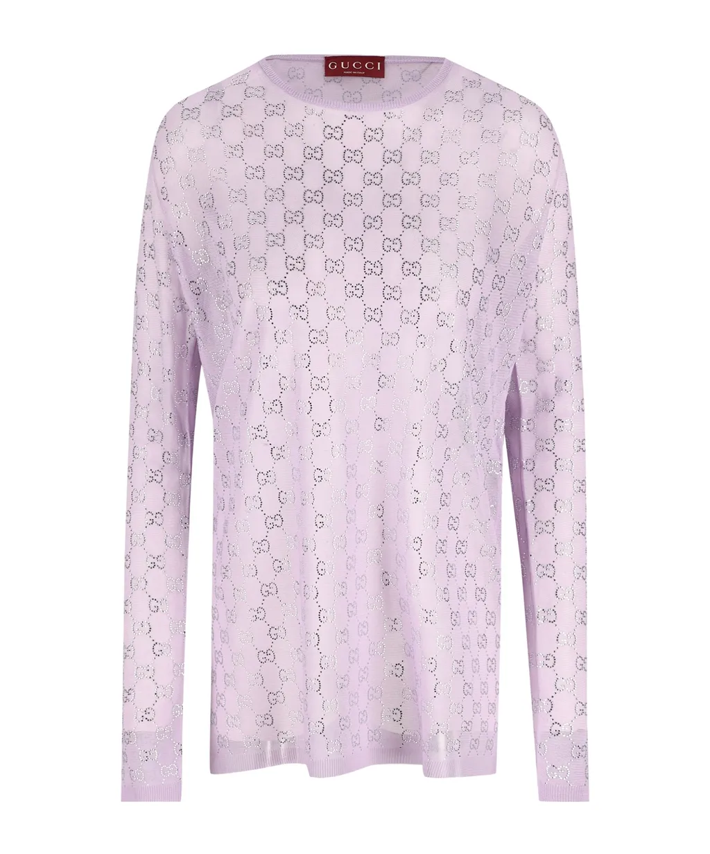 Gucci Monogrammed Embellished Sweater