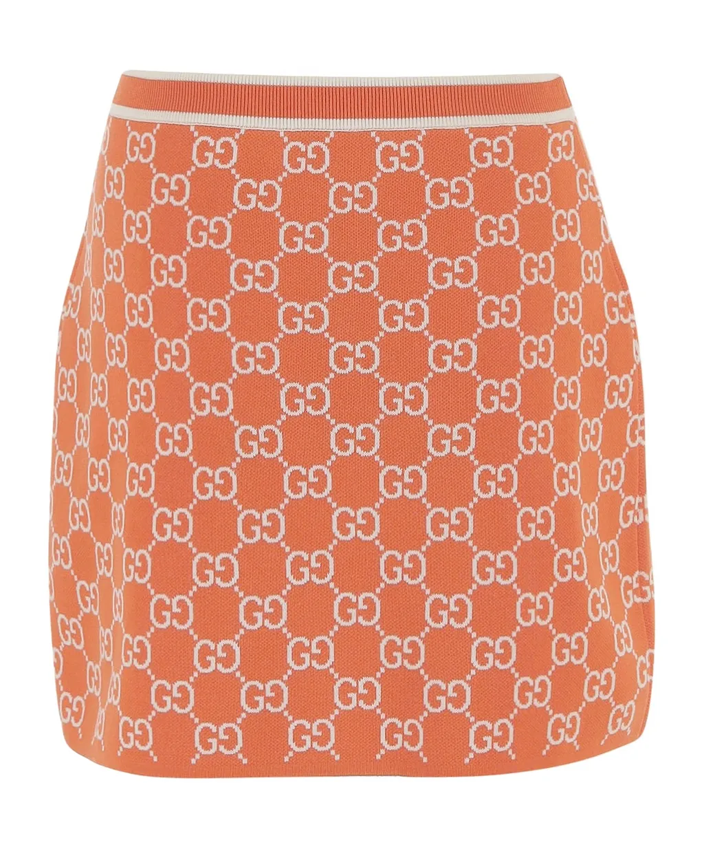 Gucci Monogrammed Knit Skirt