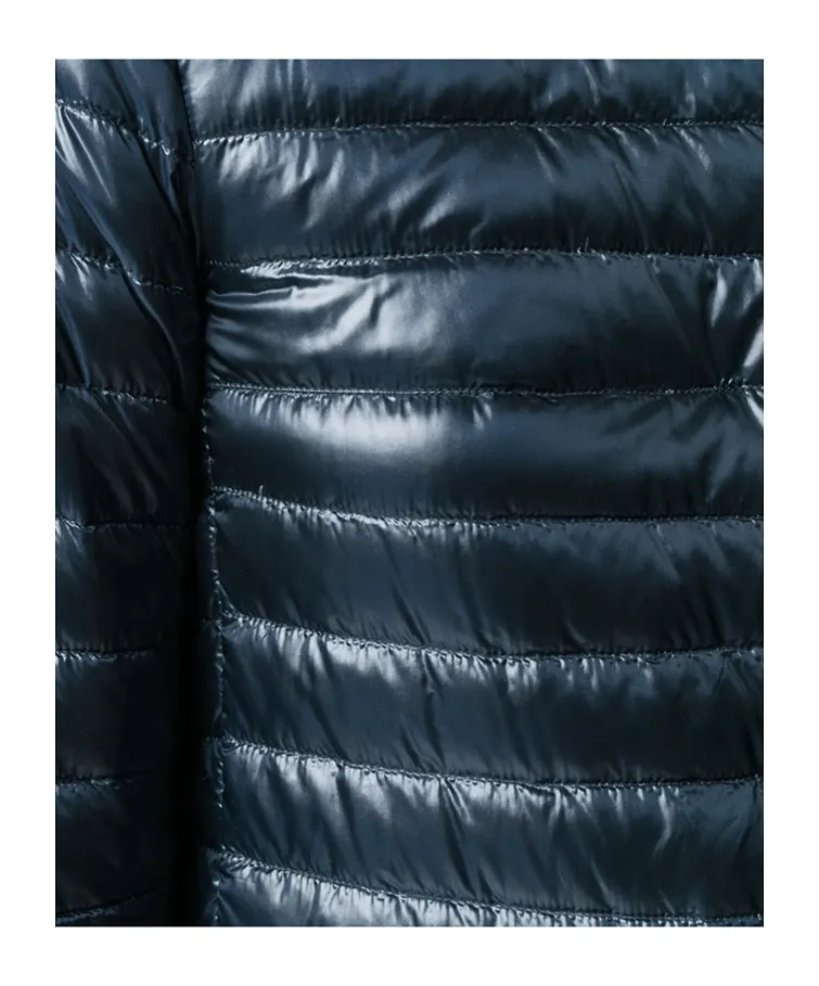 Funnel-Neck Quilted Down Jacket