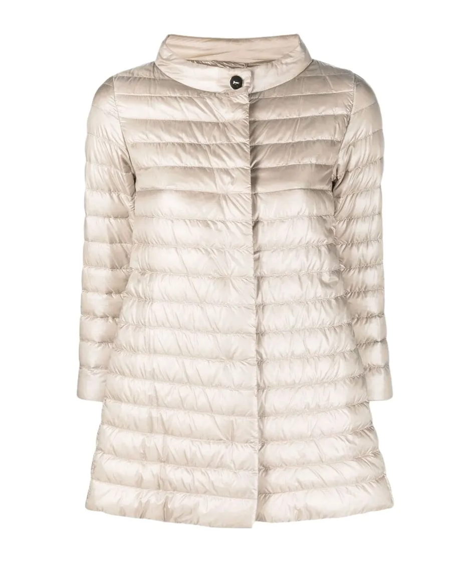 Funnel Neck Quilted Down Jacket